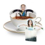 The Royal Tea BagsPrefer your wedding fare a little more usable and a little less collectible? Okay, then maybe you'd like to have Wills and Kate make a nice cup of tea? The happy couple were available as novelty tea bags from donkey products for â¬4.95, but are already out of stock. We're sure they'll be hitting eBay soon, and in the meantime you can always snatch up a royal tea bag tidy.